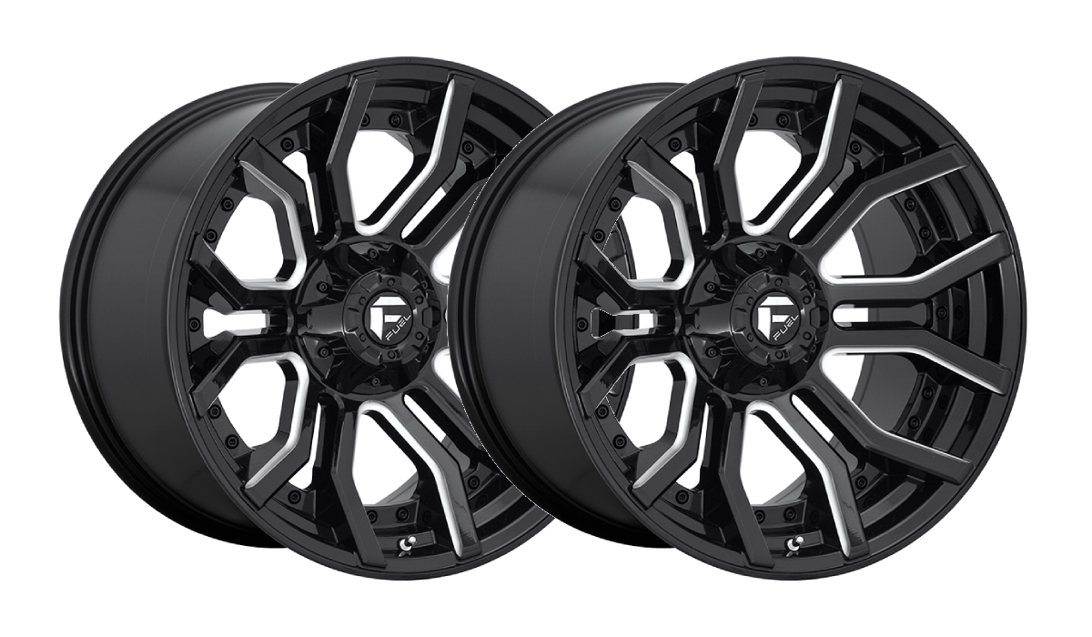 Fuel Gloss Black Milled Rims
