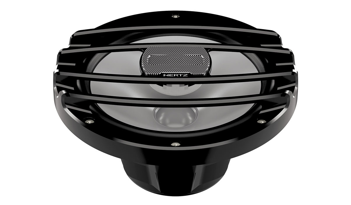 Hertz HMX 8 S-LD 8 inch 200 Watts Peak Power 4-ohm Impedance Powersport Coaxial Speakers with RGB LED Lighting - Black