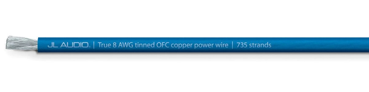 JL Audio XD-BPW8-250 250 ft Spool of Translucent Blue Power Wire 8 AWG